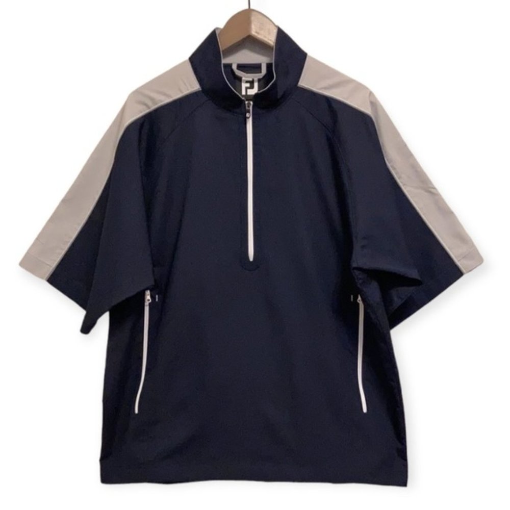 New Footjoy Windshirt Navy Blue Silver Windbreaker